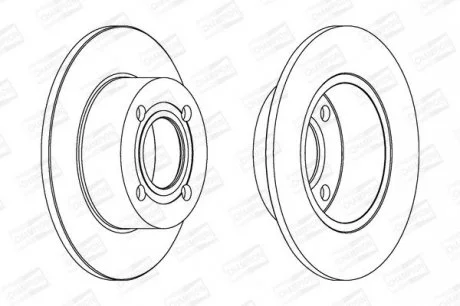 VW Диск тормозной задн. 10mm Audi 80/100 82-96 CHAMPION 561312CH