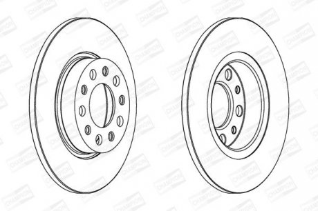 FIAT Диск тормозной задн. Alfa Romeo 159,Brera CHAMPION 562301CH