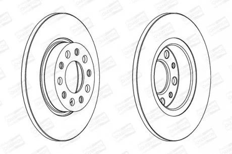 FIAT Диск тормозной задн. Alfa Romeo 159,Brera CHAMPION 562301CH
