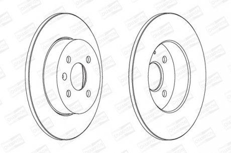 OPEL Диск тормозной задн. Astra H,Combo,Meriva CHAMPION 562254CH