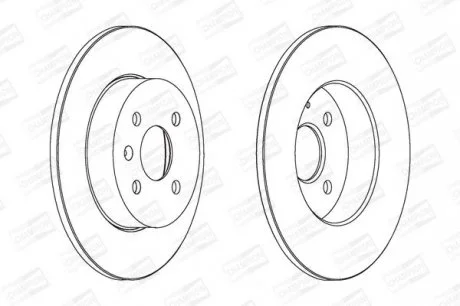 OPEL Диск тормозной задн. Astra H,Combo,Meriva CHAMPION 562254CH