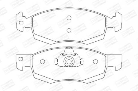 Колодки гальмівні дискові передні DACIA Logan CHAMPION 573295CH