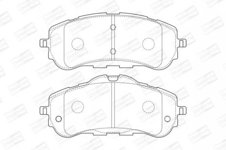 Колодки тормозные дисковые передние Citroen Berlingo (18-)/Peugeot 308 (15-), Pa CHAMPION 573620CH