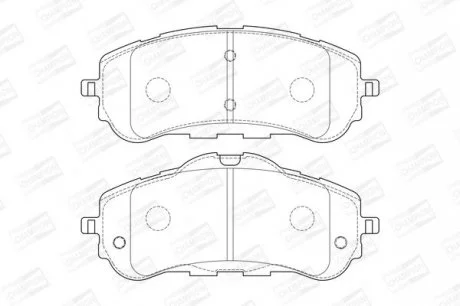 Колодки гальмівні дискові передні Citroen Berlingo (18-)/Peugeot 308 (15-), Partner (18-) CHAMPION 573620CH