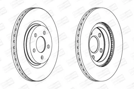 CHRYSLER Диск тормозной передн.PT Cruiser 00- CHAMPION 562524CH