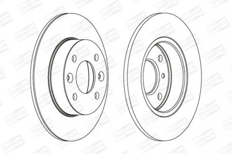 RENAULT Диск тормозной передний R 5911 238X8 CHAMPION 561257CH