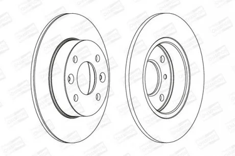 RENAULT Диск тормозной передний R 5911 238X8 CHAMPION 561257CH