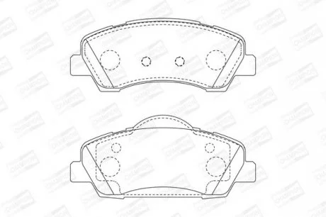 Колодки гальмівні дискові передні Citroen C4 Cactus / Peugeot 308 II CHAMPION 573630CH