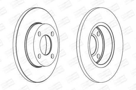 VW Диск тормозной передн.Audi 80,100 76-91 CHAMPION 561238CH