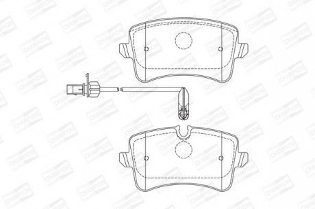 Колодки тормозные дисковые задние AUDI A4 Avant (8K5, B8) CHAMPION 573428CH