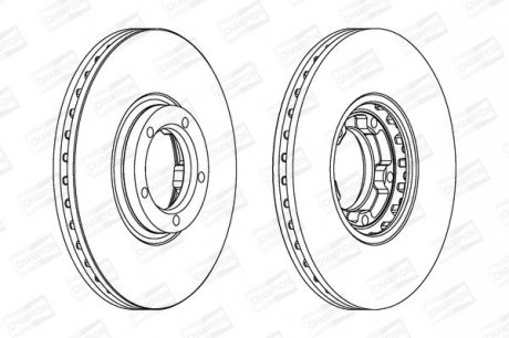 FORD Диск тормозной передний Transit 94- CHAMPION 561625CH