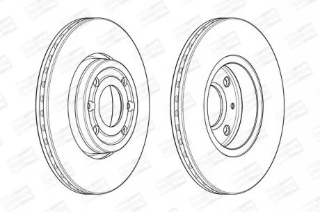 RENAULT Диск тормозной передн.Kangoo 08- CHAMPION 562636CH