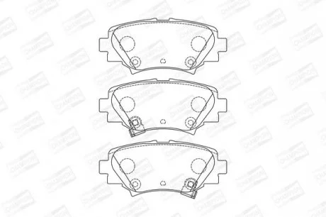 Колодки гальмівні дискові задні MAZDA 3 (BM, BN) 13-, 3 Saloon (BM_, BN_) 13- CHAMPION 573614CH