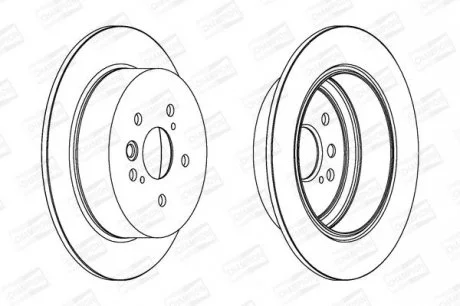 Диск гальмівний задній (кратно 2) Toyota Rav 4 (I,II) CHAMPION 562288CH