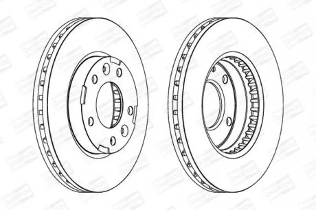 KIA Диск тормозной передн. Carnival 99- CHAMPION 563039CH