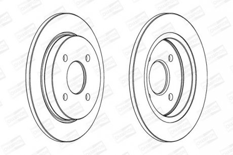 Диск тормозной задний (кратно 2шт.) Ford CHAMPION 561375CH