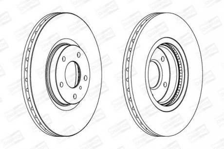 Диск тормозной передний (кратно 2шт.) Nissan Murano CHAMPION 563032CH-1