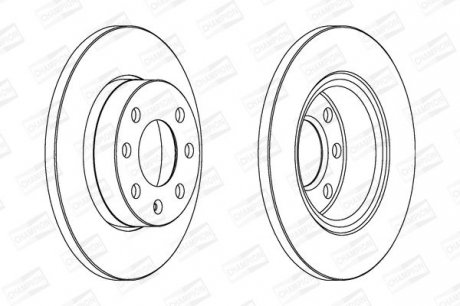 OPEL Диск тормозной передн.Corsa C 00- CHAMPION 562195CH