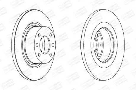 CITROEN Тормозной диск задний C5 01-08 CHAMPION 562189CH