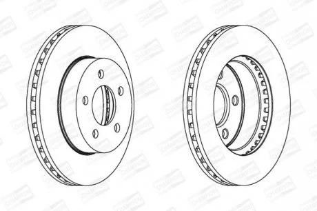 JEEP Диск тормозной задн.Cherokee 01- CHAMPION 562856CH