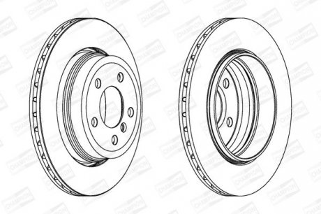 Диск тормозной задний BMW X3 (E83) 03-11 CHAMPION 562327CH-1