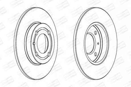 VW Тормозной диск передний Polo 94- CHAMPION 561980CH