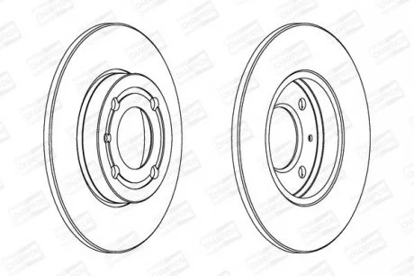 VW Тормозной диск передний Polo 94- CHAMPION 561980CH