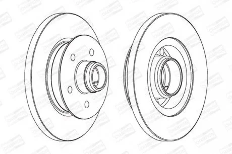 VW Диск тормозной передн.T3 86- CHAMPION 561437CH-1