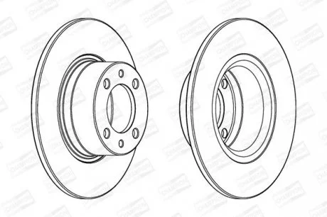 Диск гальмівний передній (кратно 2) MB A-Class (W168) (97-05) CHAMPION 562049CH