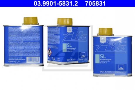 Тормозна рідина SL DOT 4 0,5 L 705831 / ATE 03.9901-5831.2
