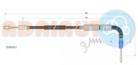 Тросик стояночного тормоза ADRIAUTO 13.0216.2