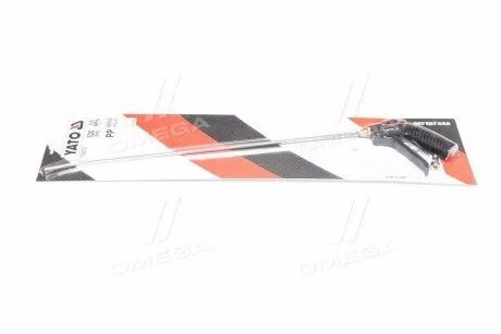 Пістолет пневматичний продувальний з соплом l= 520 мм, Ø=1/4", для тиску- 0.8 MPa [30/60/540] YATO YT-23733