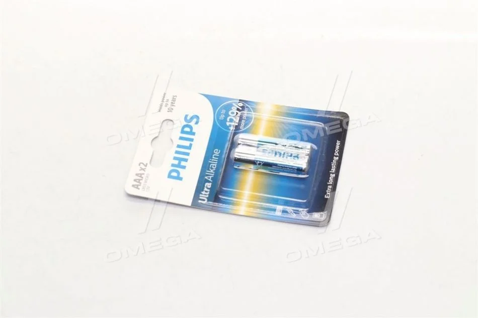 Батарейка LR03/AAA Ultra Alkaline B4 (2 шт) PHILIPS LR03E2B/10 (фото 1)
