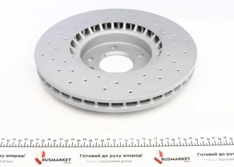 Диск гальмівний (передній) VW T5 09-15/T6 15- (340x32.6) (з покриттям) (з отвором) (вентильований) ZIMMERMANN 600.3249.52