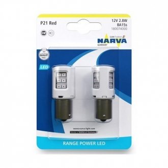 К-т светодиодных ламп P21 LED Red NARVA 180074000