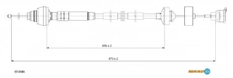 Трос зчеплення AD07.0181 ADRIAUTO 07.0181