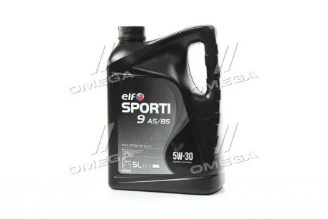 Моторна олива Elf Sporti 9 A5/B5 / 5W30 / 5л. / (ACEA A5/B5, API SL/CF, WSS-M2C 913-D) ELF 214250