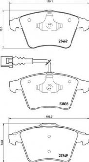 Тормозные колодки дисковые, к-кт. BREMBO P85 149