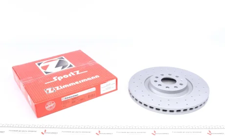 Диск тормозной (передний) Audi A3/Skoda Octavia/VW Golf 13-/Passat 08- (340x30)(отверстие) (вент) ZIMMERMANN 600.3243.52