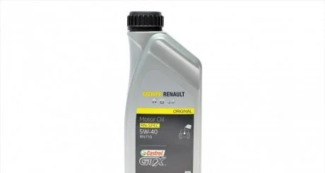 Олива мотор 5W40 CASTROL GTX RN 710 1L. Renault RENAULT 7711658110