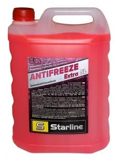 Антифриз K12 / G12+ / концентрат / 5л. / етиленгліколь / червоний / (VW TL774D/F, MB 325.3 STARLINE NA K12-5
