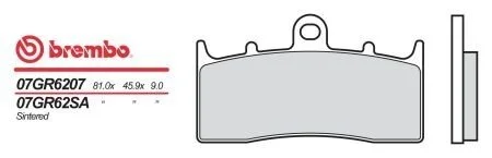 Склад OE (оригінал) - перед / зад. супорт BREMBO 07GR6207