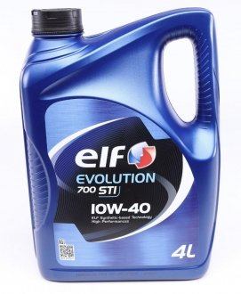 Масло 10W40 Evolution 700 STI (4L) (458478) (ACEA/A3/B4 API/SN/CF VW/501.01/505.00/MB 229.1) ELF 214120