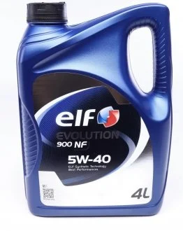 Олива 5W40 Evolution 900 NF (4L) (B4, A3/CF, SL/MB 229.3/VW 502.00, 505.00/PORSCHE A40.) ELF 213909