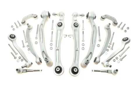 Комплект рычагов подвески (передней) Audi A6 04-11 (с болтами/полный) ASMETAL 13AU0204