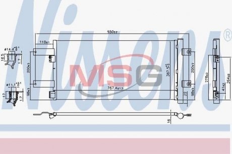 Радіатор кондиціонера NIS NISSENS 941073