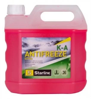 Антифриз KA / JAPAN-KOREA STAND. / концентрат / 3л. / етиленгліколь / New: Рожевий / STARLINE NA KA-3