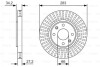 Диск тормозной (передний) Citroen Berlingo 96-/Peugeot Partner 08- (282.9x26) BOSCH 0986479W69 (фото 1)