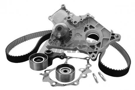 TOYOTA К-кт ГРМ (помпа с прокл. + ремень + 2 ролика + крепеж) Corolla, Avensis, RAV-4, 2,0D AIRTEX WPK-169901