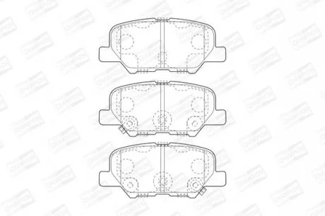 Колодки гальмівні дискові задні Citroen C4 AIRCROSS 10-|MAZDA 6 Estate (GJ, GL) 12- CHAMPION 573442CH